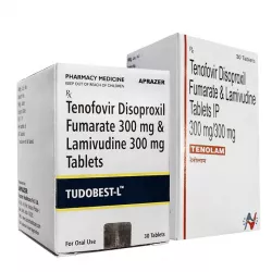 Тенофовир   Ламивудин (Tudobest L / Tenolam) табл. 300мг/300мг №30 в Новосибирске и области фото